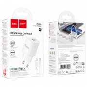 СЗУ Hoco C149A Charm PD30W+QC3.0 (1USB-A/1C) + кабель Type-C to Lightning White