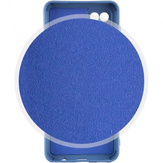 Чохол TPU GETMAN Liquid Silk Full Camera для Samsung Galaxy A12 Синій / Navy Blue - зображення 1 