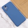Чехол TPU GETMAN Liquid Silk Full Camera для Samsung Galaxy A12 Синий / Navy Blue
