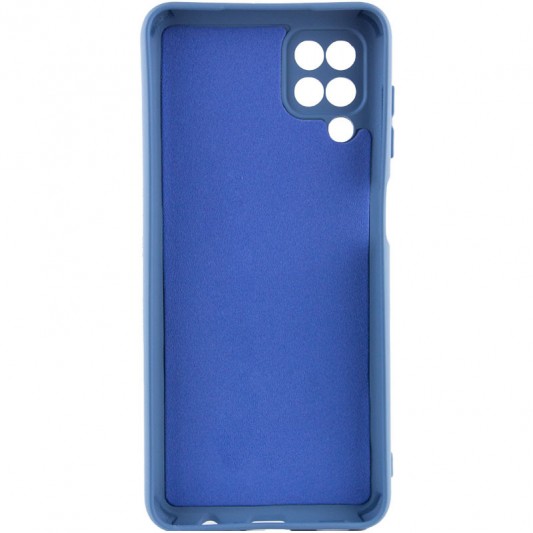Чохол TPU GETMAN Liquid Silk Full Camera для Samsung Galaxy A12 Синій / Navy Blue - зображення 3 