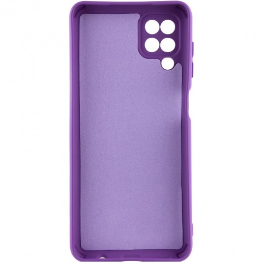 Чохол TPU GETMAN Liquid Silk Full Camera для Samsung Galaxy A12 Фіолетовий / Purple - зображення 1 