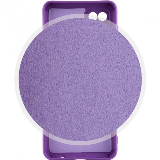 Чохол TPU GETMAN Liquid Silk Full Camera для Samsung Galaxy A12 Фіолетовий / Purple - зображення 2 