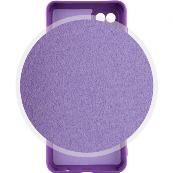 Чохол TPU GETMAN Liquid Silk Full Camera для Samsung Galaxy A12 Фіолетовий / Purple