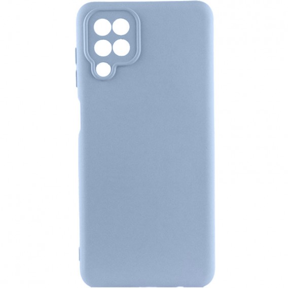 Чохол TPU GETMAN Liquid Silk Full Camera для Samsung Galaxy A12 Блакитний / Lilac Blue