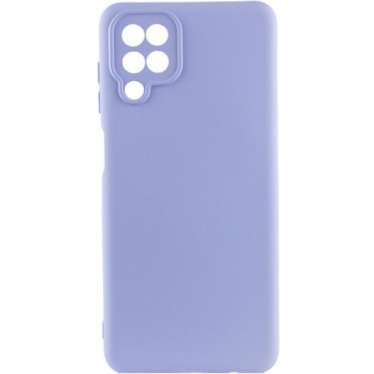 Чохол TPU GETMAN Liquid Silk Full Camera для Samsung Galaxy A12 Бузковий / Dasheen