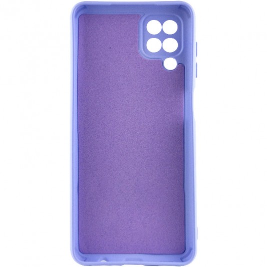 Чохол TPU GETMAN Liquid Silk Full Camera для Samsung Galaxy A12 Бузковий / Dasheen - зображення 1 