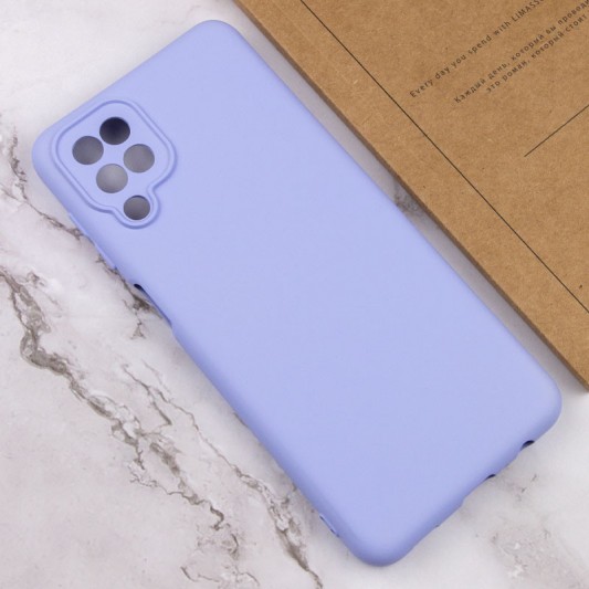 Чохол TPU GETMAN Liquid Silk Full Camera для Samsung Galaxy A12 Бузковий / Dasheen - зображення 3 