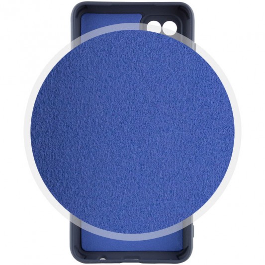 Чохол TPU GETMAN Liquid Silk Full Camera для Samsung Galaxy A12 Синій / Midnight Blue - зображення 2 