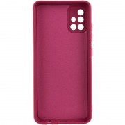 Чохол TPU GETMAN Liquid Silk Full Camera для Samsung Galaxy A51 Бордовий / Marsala