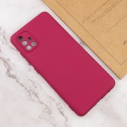 Чохол TPU GETMAN Liquid Silk Full Camera для Samsung Galaxy A51 Бордовий / Marsala