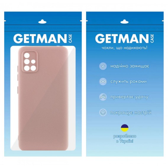 Чохол TPU GETMAN Liquid Silk Full Camera для Samsung Galaxy A51 Рожевий / Pink Sand