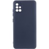 Чехол TPU GETMAN Liquid Silk Full Camera для Samsung Galaxy A51 Синий / Midnight Blue