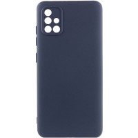 Чохол TPU GETMAN Liquid Silk Full Camera для Samsung Galaxy A51 Синій / Midnight Blue