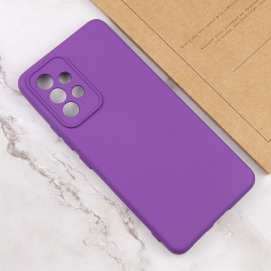 Чохол TPU GETMAN Liquid Silk Full Camera для Samsung Galaxy A53 5G Фіолетовий / Purple - зображення 3 