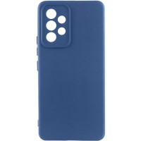Чехол TPU GETMAN Liquid Silk Full Camera для Samsung Galaxy A53 5G Синий / Navy Blue