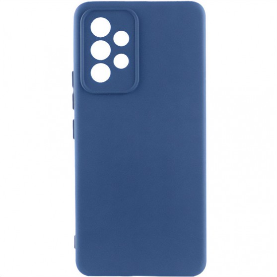 Чехол TPU GETMAN Liquid Silk Full Camera для Samsung Galaxy A53 5G Синий / Navy Blue