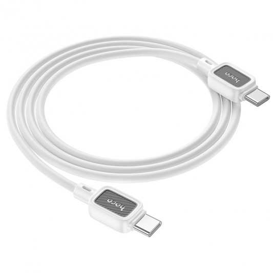 Дата кабель Hoco X108 Benefit 60W Type-C to Type-C (1m) White - изображение 1