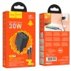 Блок живлення Hoco N56 Fundador PD30W four-port (2USB-A/2C) + кабель Type-C to Type-C Black