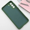 Чохол TPU GETMAN Liquid Silk Full Camera для Samsung Galaxy S21 Зелений / Dark green