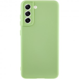 Чехол TPU GETMAN Liquid Silk Full Camera для Samsung Galaxy S21 Зеленый / Pistachio