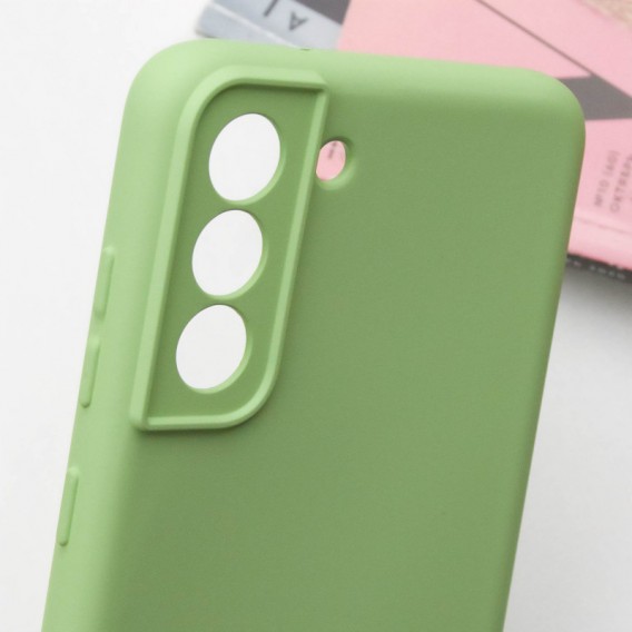 Чохол TPU GETMAN Liquid Silk Full Camera для Samsung Galaxy S21 Зелений / Pistachio