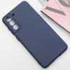 Чехол TPU GETMAN Liquid Silk Full Camera для Samsung Galaxy S21 Синий / Midnight Blue