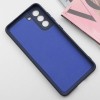 Чехол TPU GETMAN Liquid Silk Full Camera для Samsung Galaxy S21 Синий / Midnight Blue