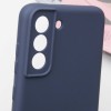 Чехол TPU GETMAN Liquid Silk Full Camera для Samsung Galaxy S21 Синий / Midnight Blue