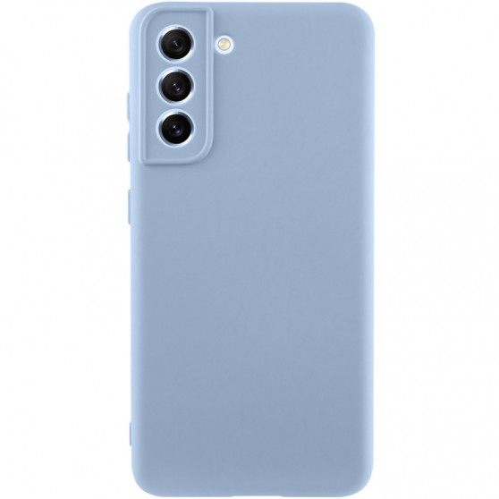 Чехол TPU GETMAN Liquid Silk Full Camera для Samsung Galaxy S21 Голубой / Lilac Blue