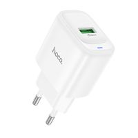Блок живлення Hoco C140A Smart QC3.0 18W (1USB-A) White