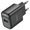 Блок живлення Hoco C140A Smart QC3.0 18W (1USB-A) Black
