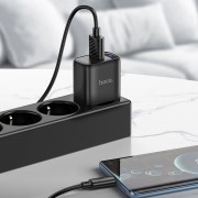 СЗУ Hoco C140A Smart QC3.0 18W (1USB-A) Black