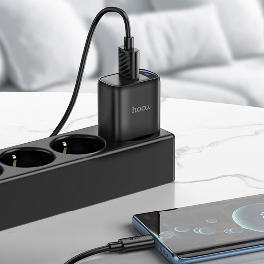СЗУ Hoco C140A Smart QC3.0 18W (1USB-A) Black - изображение 4