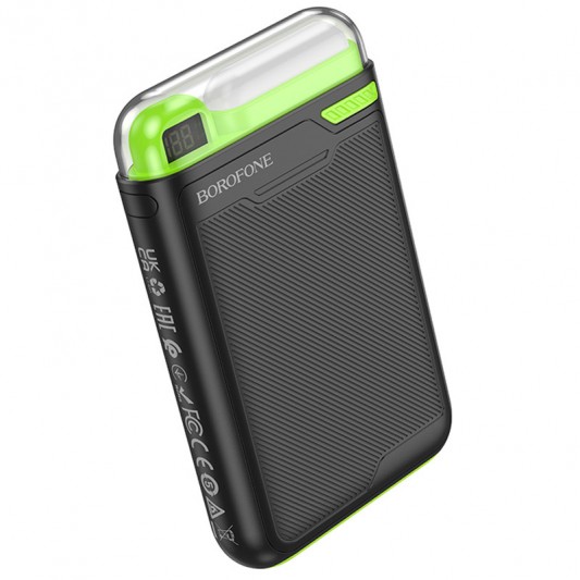 Портативное ЗУ Power Bank BOROFONE BJ69 Skillful PD20W с БЗУ 10000 mAh Black - изображение 1