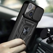 Ударостійкий чохол Camshield Serge Ring для Apple iPhone 13 (6.1") Чорний