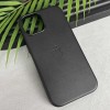 Кожаный чехол Leather Case (AAA) with MagSafe and Animation для Apple iPhone 16 Pro Max (6.9") Black
