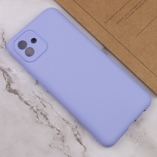 Чохол TPU GETMAN Liquid Silk Full Camera для Samsung Galaxy A04e Бузковий / Dasheen - зображення 3 