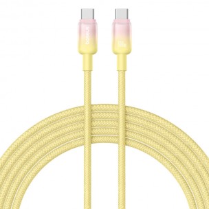 Дата кабель Baseus Discolor Series Fast Charging Type-C to Type-C 100W (1m) (P10374902) Custard Yellow Дата кабель Baseus Discolor Series Fast Charging Type-C to Type-C 100W (1m) (P10374902) Custard Yellow