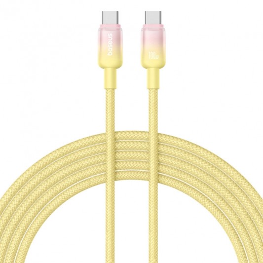 Дата кабель Baseus Discolor Series Fast Charging Type-C to Type-C 100W (1m) (P10374902) Custard Yellow