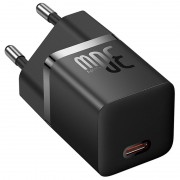 СЗУ Baseus GaN5 Fast Charger (mini) 30W (1USB-C) + кабель Type-C to Type-C (P10110902) Cluster Black
