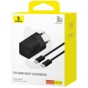 Блок питания Baseus GaN5 Fast Charger (mini) 30W (1USB-C) + кабель Type-C to Type-C (P10110902) Cluster Black