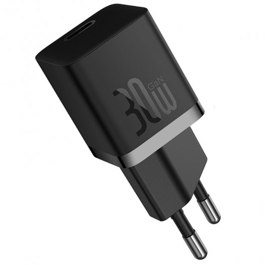 СЗУ Baseus GaN5 Fast Charger (mini) 30W (1USB-C) + кабель Type-C to Type-C (P10110902) Cluster Black - изображение 6
