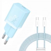 МЗП Baseus GaN5 Fast Charger (mini) 30W (1USB-C) + кабель Type-C to Type-C (P10110902) Galaxy Blue МЗП Baseus GaN5 Fast Charger (mini) 30W (1USB-C) + кабель Type-C to Type-C (P10110902) Galaxy Blue