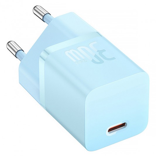 СЗУ Baseus GaN5 Fast Charger (mini) 30W (1USB-C) + кабель Type-C to Type-C (P10110902) Galaxy Blue - изображение 1