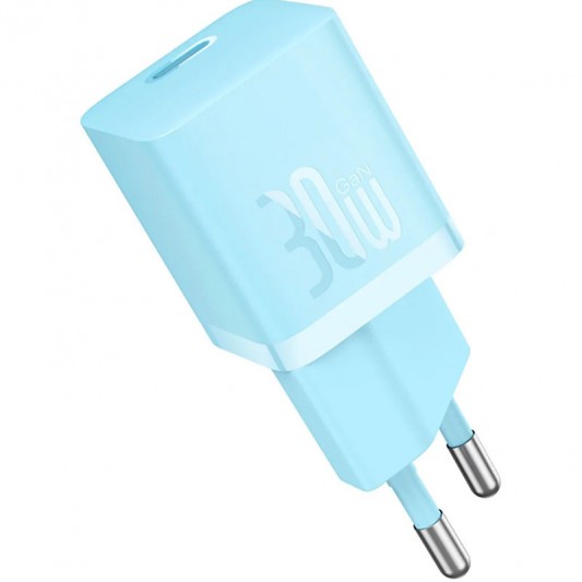СЗУ Baseus GaN5 Fast Charger (mini) 30W (1USB-C) + кабель Type-C to Type-C (P10110902) Galaxy Blue - изображение 4