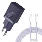 СЗУ Baseus GaN5 Fast Charger (mini) 30W (1USB-C) + кабель Type-C to Type-C (P10110902) Midnight Purple