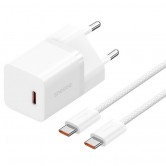 МЗП Baseus GaN5 Fast Charger (mini) 30W (1USB-C) + кабель Type-C to Type-C (P10110902) Moon White МЗП Baseus GaN5 Fast Charger (mini) 30W (1USB-C) + кабель Type-C to Type-C (P10110902) Moon White