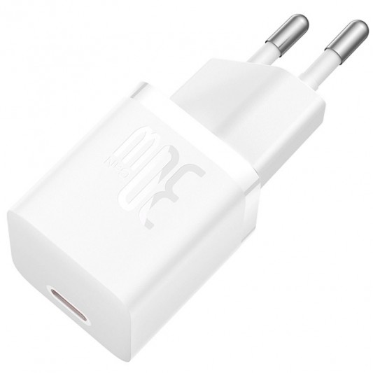 СЗУ Baseus GaN5 Fast Charger (mini) 30W (1USB-C) + кабель Type-C to Type-C (P10110902) Moon White - изображение 2