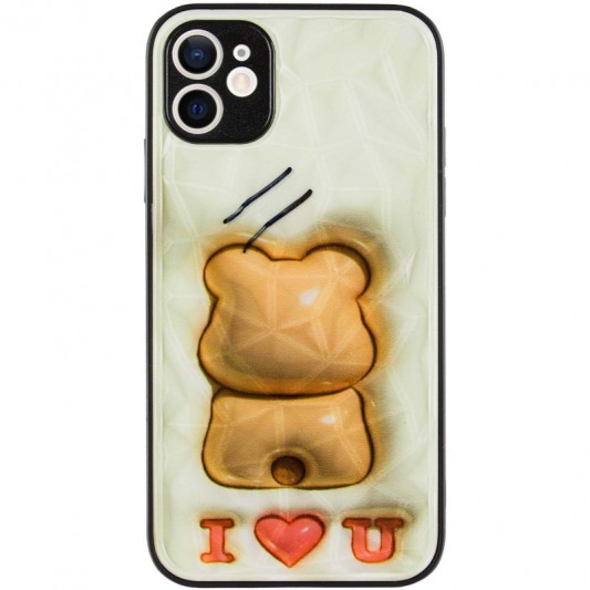 TPU+PC чехол Prisma Fluffie для Apple iPhone 11 (6.1") Bear - изображение 1