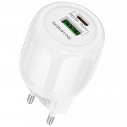 СЗУ Borofone BA93A Lustrous PD20W+QC3.0 (1USB-A/1C) White
